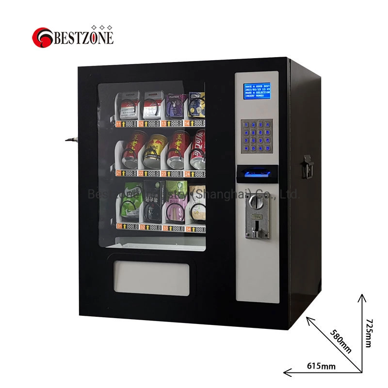 15 Selections Tabletop Small Snack and Drink Combo Vending Machine Support Coin Bill and Credit Card as Payment