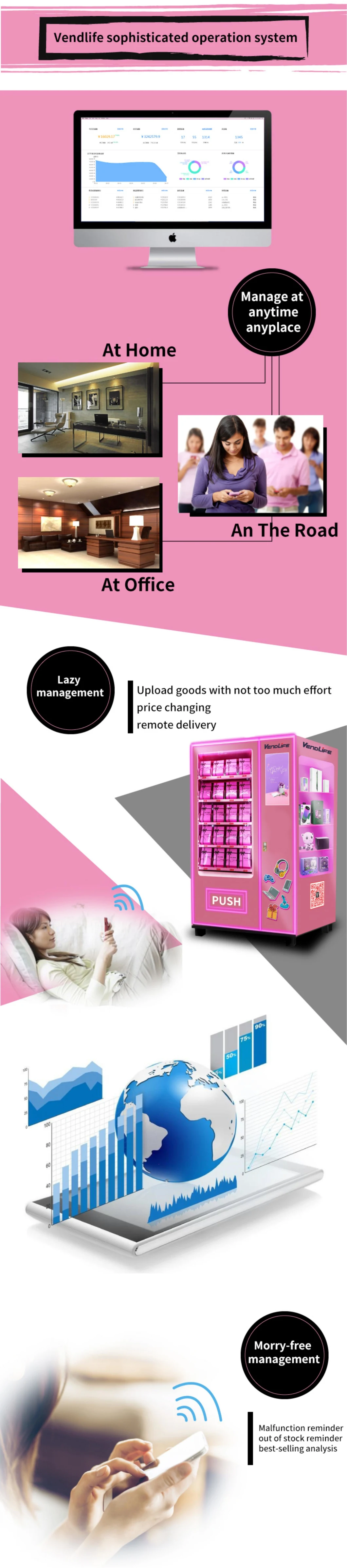 Outdoor Shopping Mall Girls Beauty Make up Booth Lashes Hair Eyelash Vendlife Vending Machine