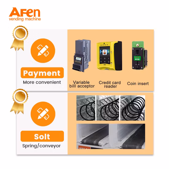 경쟁력 있는 가격으로 Afen 건강 식품 미니 물 스낵 음료 자동 판매기